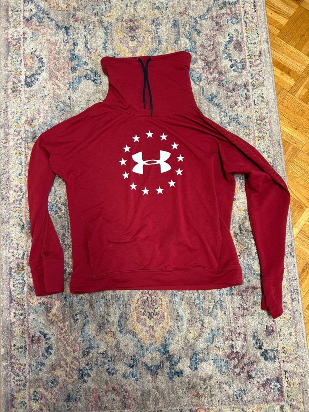 Under Armour Maroon Pullover Hoodie with Star Logo